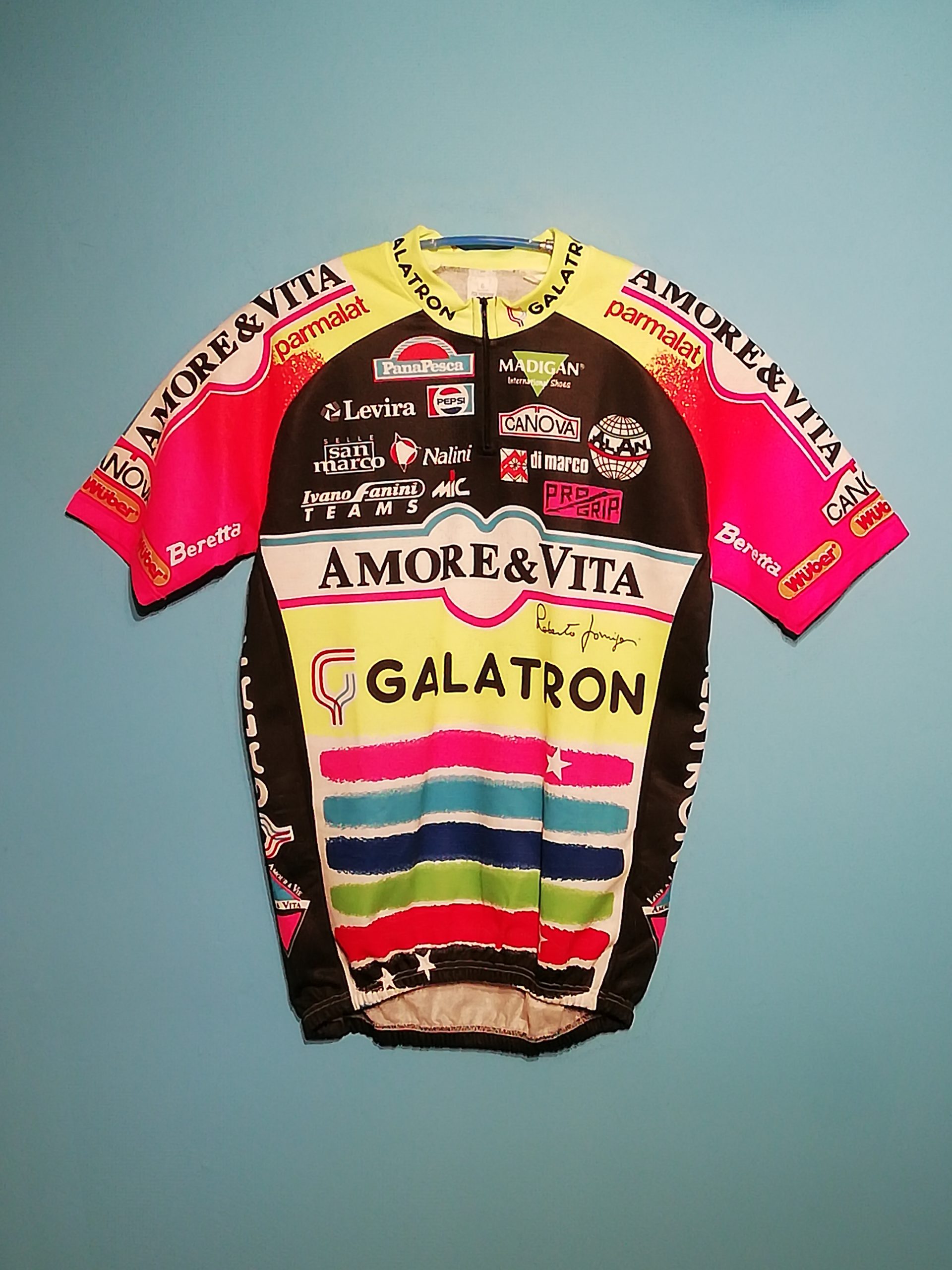 AMORE & VITA (d)-GALATRON 1995 CYCLING SHIRT - Ton Merckx サイクル