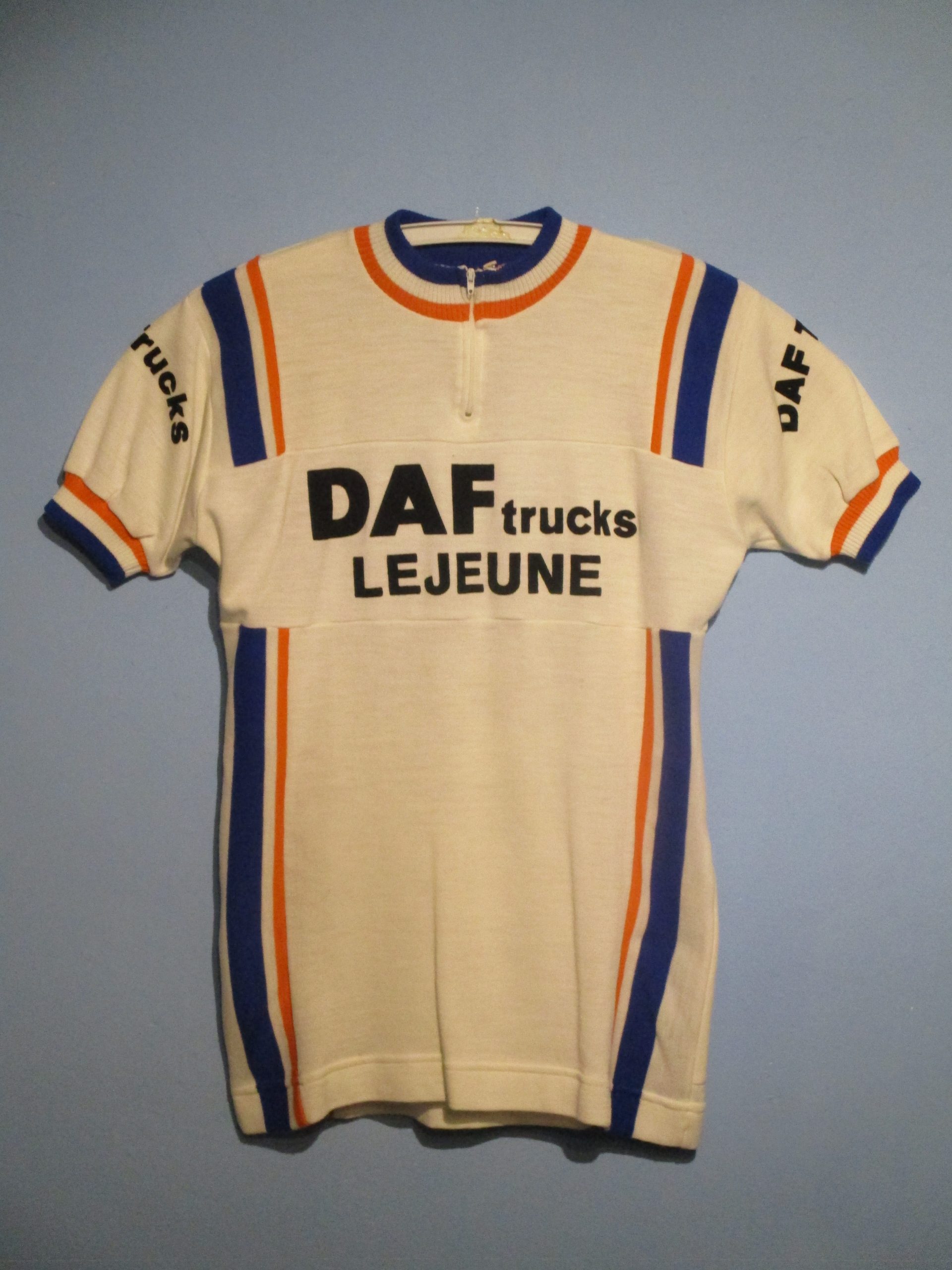 Maillot Cycliste Vintage Lejeune DAF Trucks 1979 Par Tricots Du Rocher - Taille M (Homme)