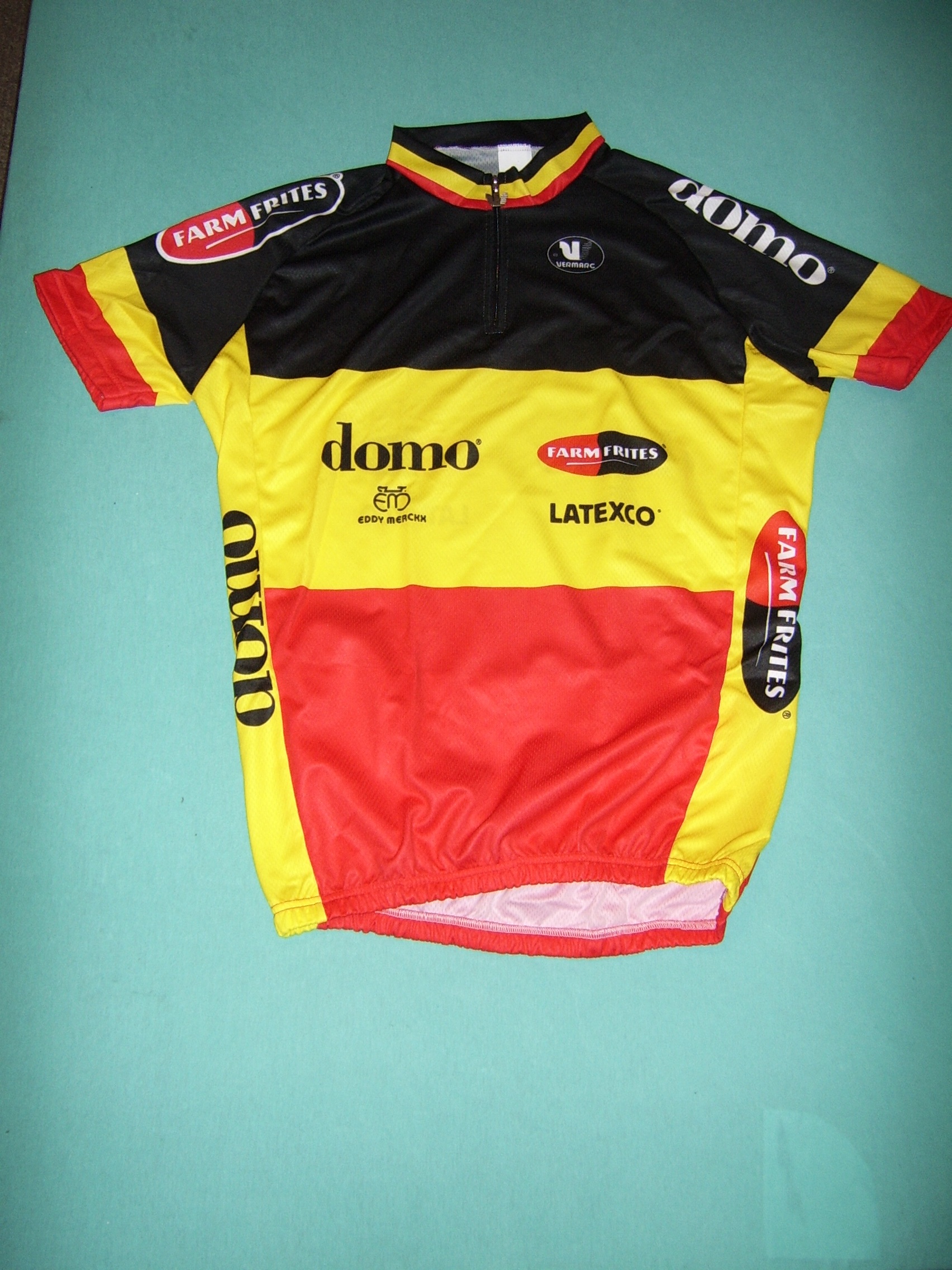 Maillot Cyclisme Vintage DOMO FARM FRITES - VERMARC Belgique - Taille L