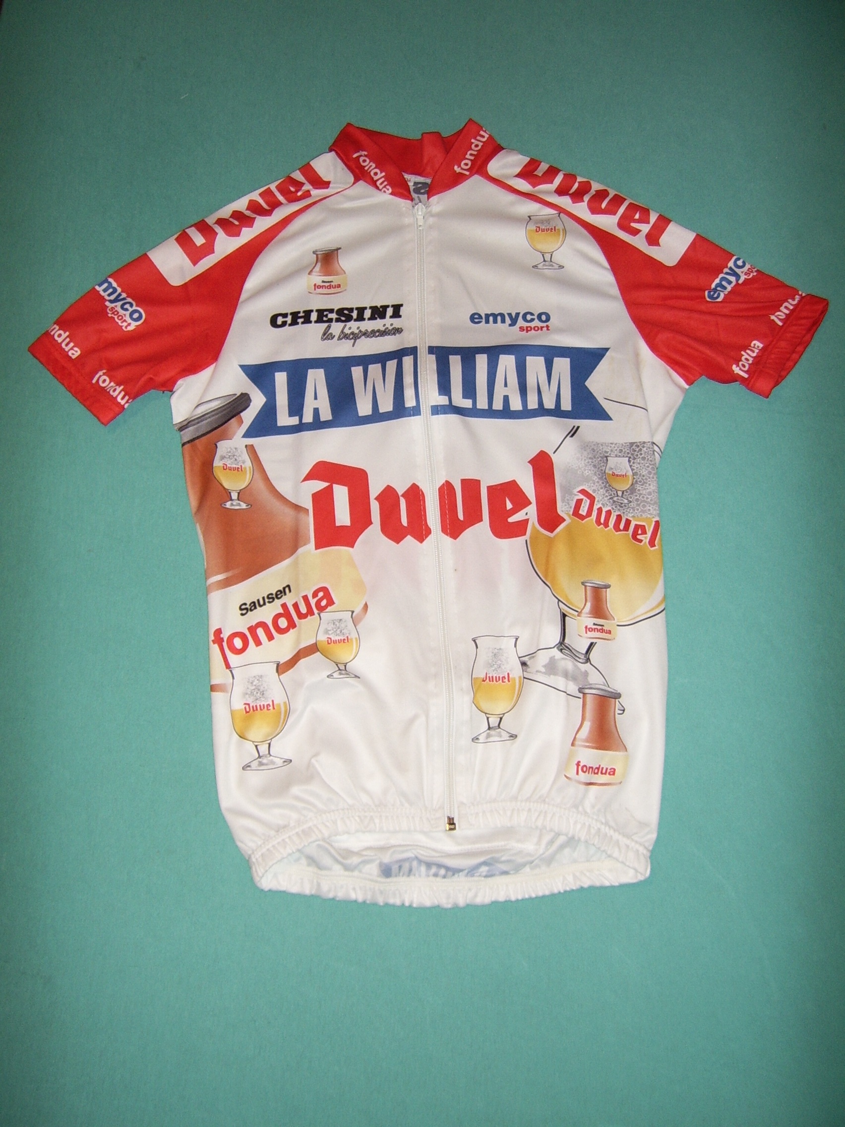 MAILLOT DE CYCLISME LA WILLIAM c DUVEL CHESINI 1993 Maillots de cyclisme Ton Merckx Tour a travers le monde des maillots de cyclisme