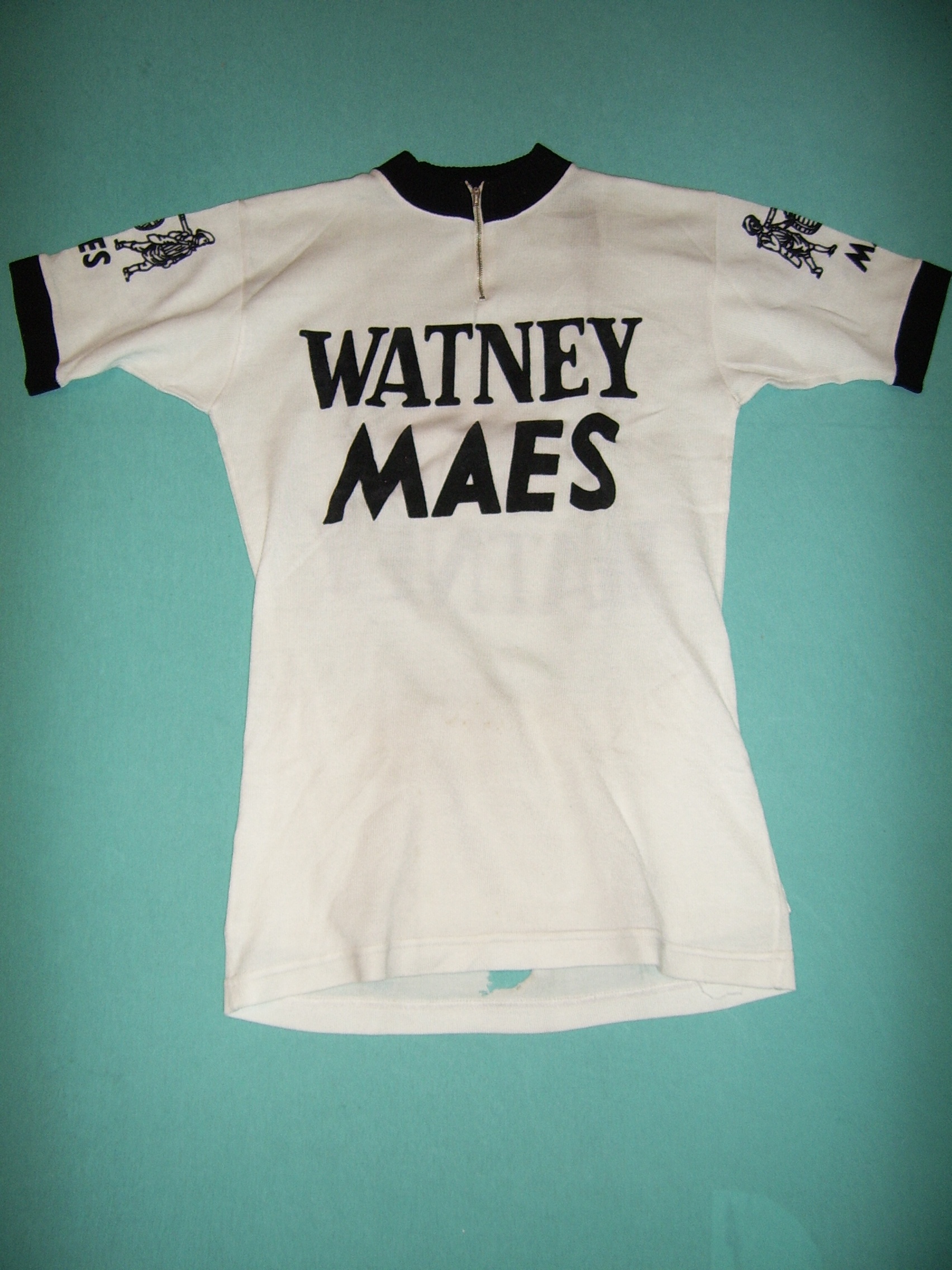 Maillot Cycliste Vintage Telmail - Vert/jaune Années 70 - Taille M - Manches Courtes