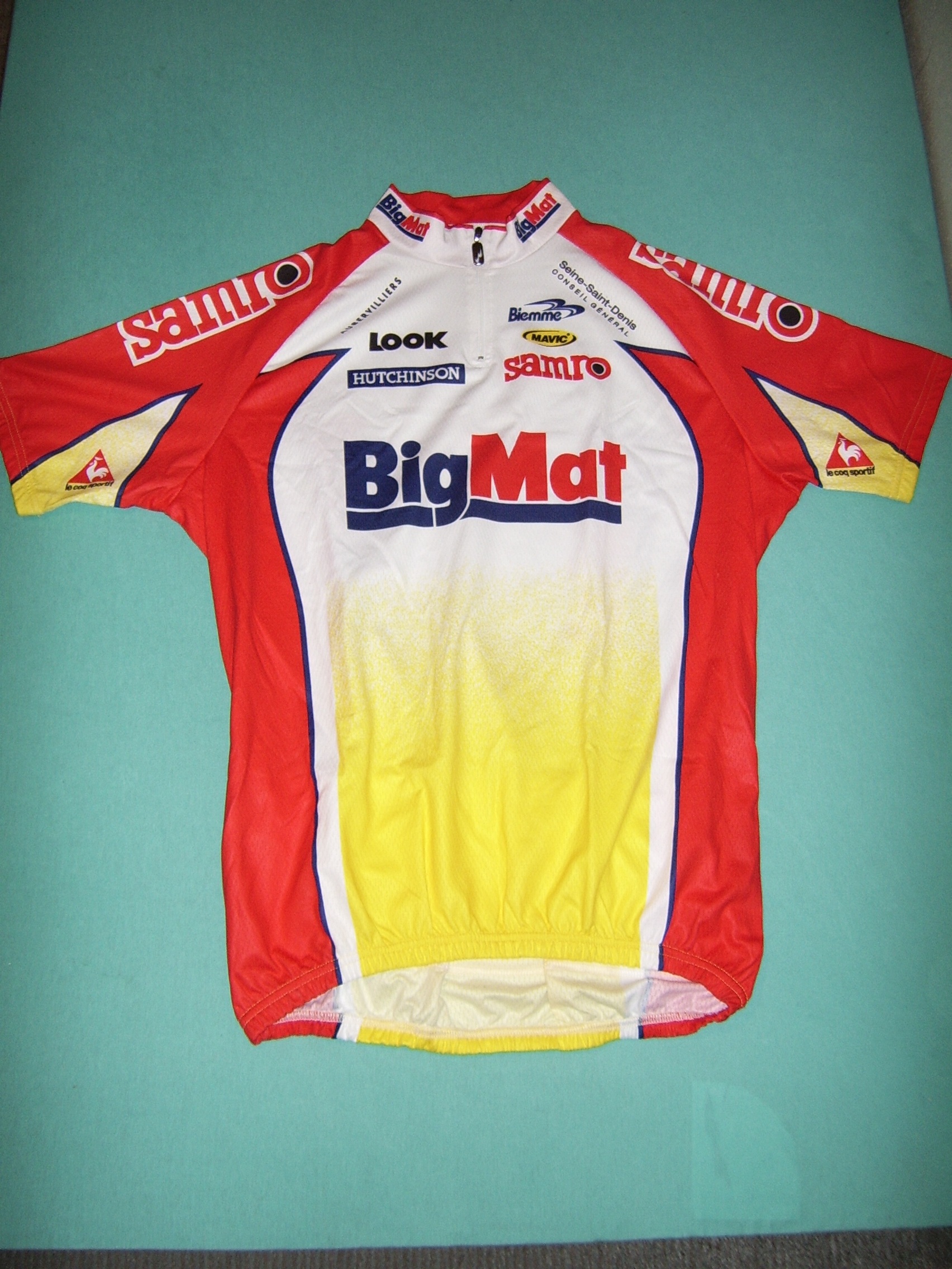 Maillot cycliste vintage BigMat Biemme Look Le coq sportif | Rakuten