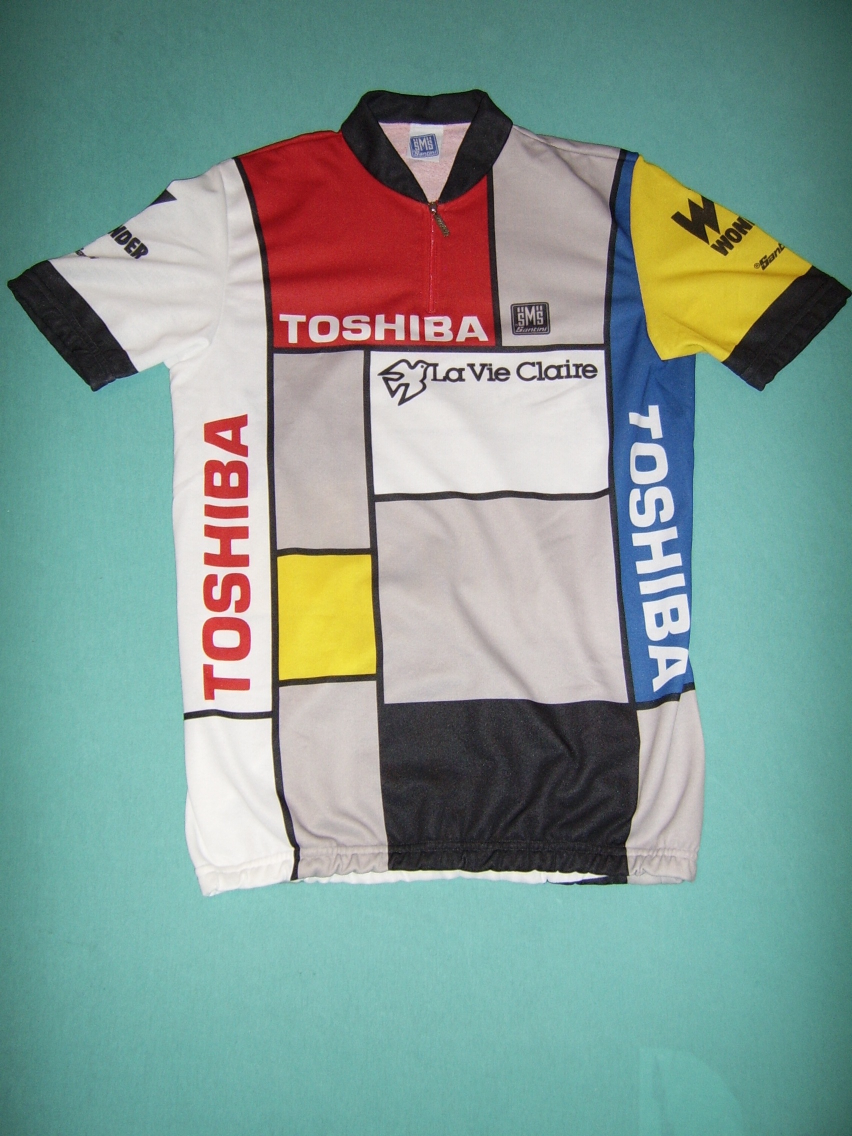 LA VIE CLAIRE (d)-TOSHIBA-WONDER 1987 CYCLING SHIRT - Ton Merckx