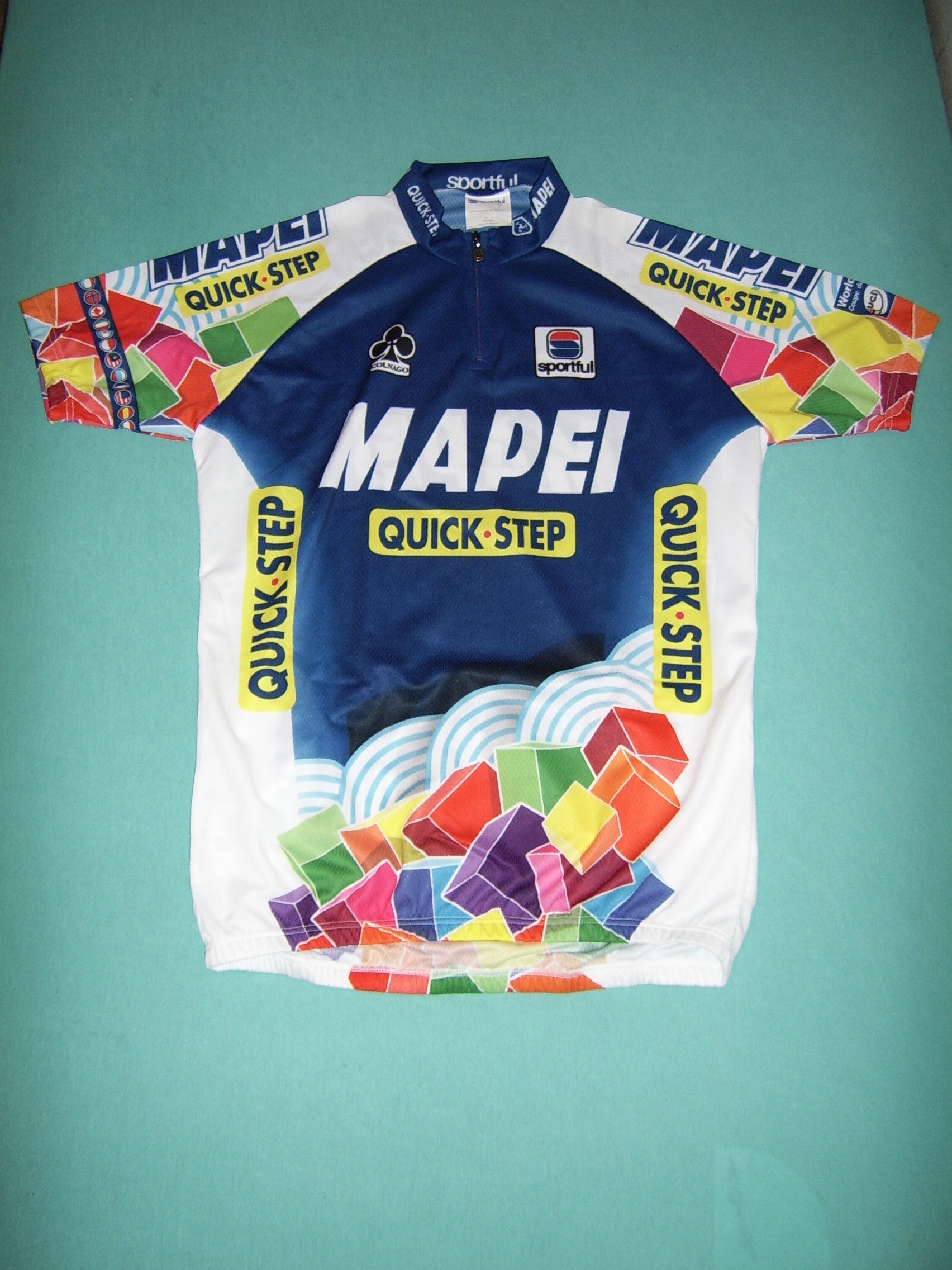 マペイ、クイック ステップ、レーサーユニフォーム MAPEI (h)-QUICKSTEP 2001 CYCLING SHIRT - Ton Merckx サイクル