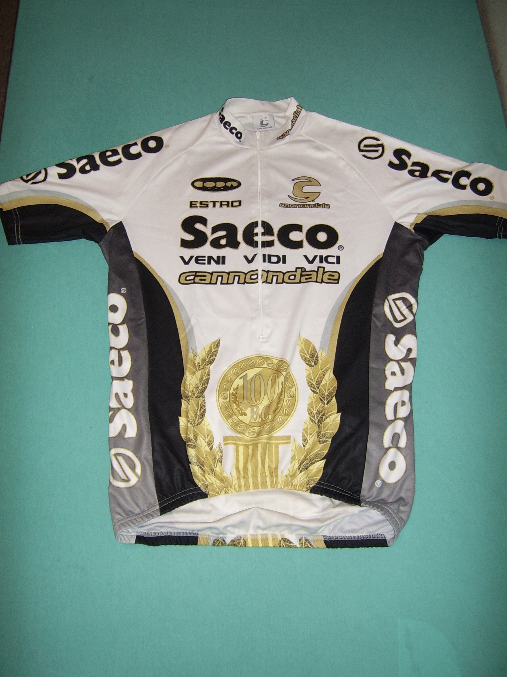 SAECO b CANNONDALE JULIUS CEASAR SHIRT TOUR DE FRANCE 1999 CYCLING SHIRT Ton Merckx Cycling Jerseys Tour through the world of cycling jerseys