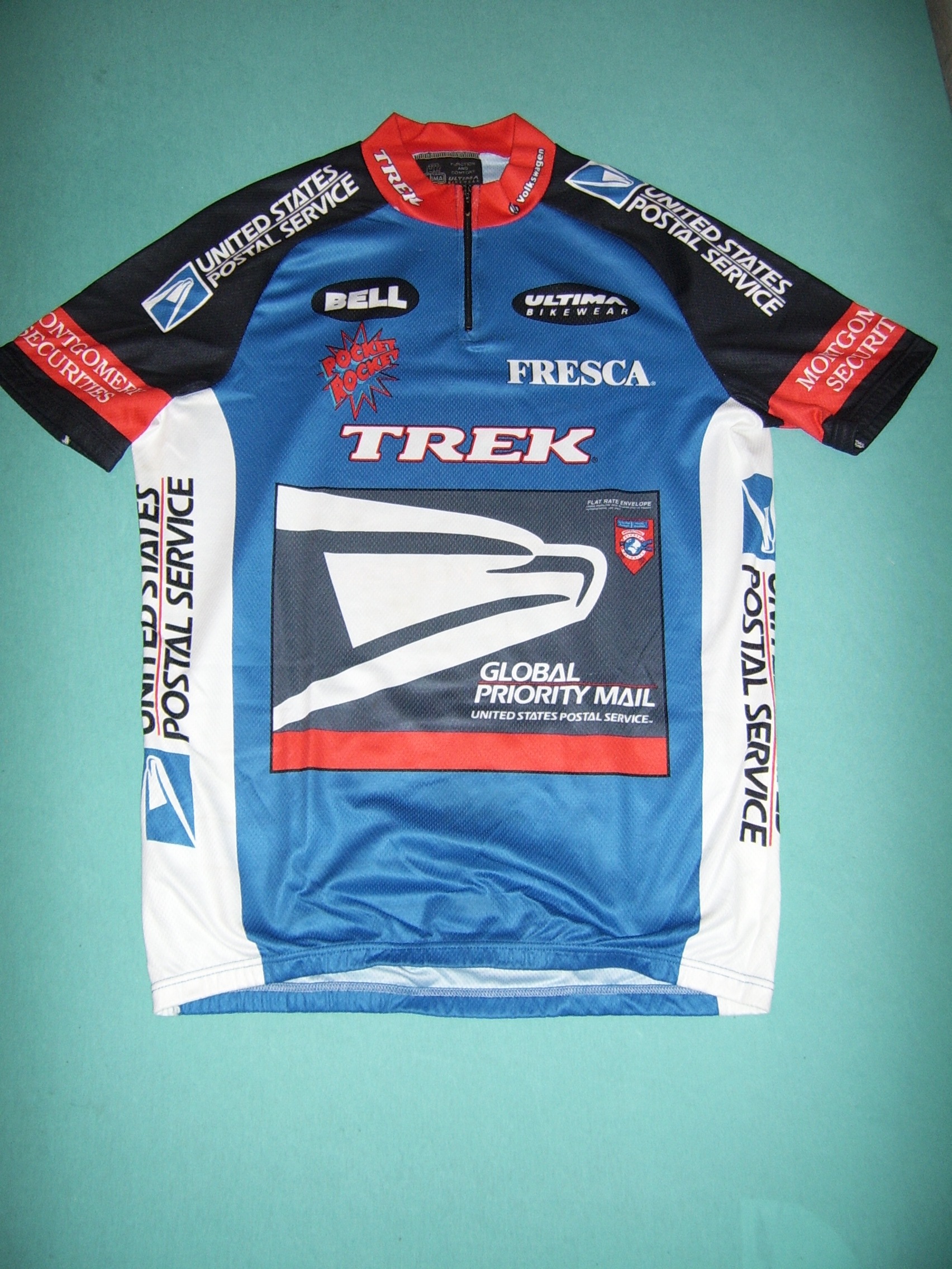 Maillot Cycliste Vintage US Postal Service Trek 1997 - Ultima - Bleu - Taille XL