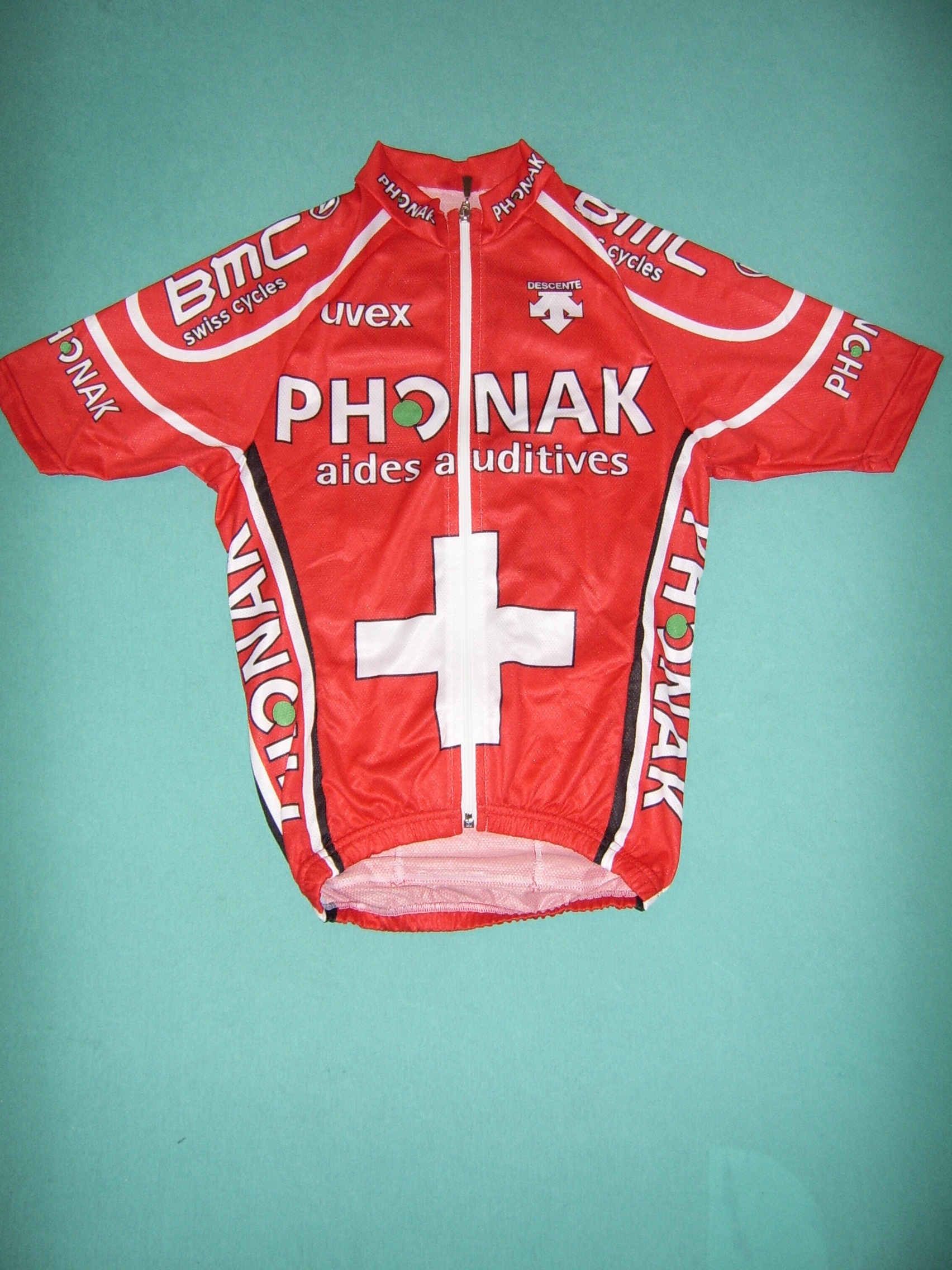 PHONAK-BMC スイス チャンピオン 2003 サイクル シャツ - Ton Merckx サイクル ジャージ - サイクル ジャージ の世界を巡るツアー