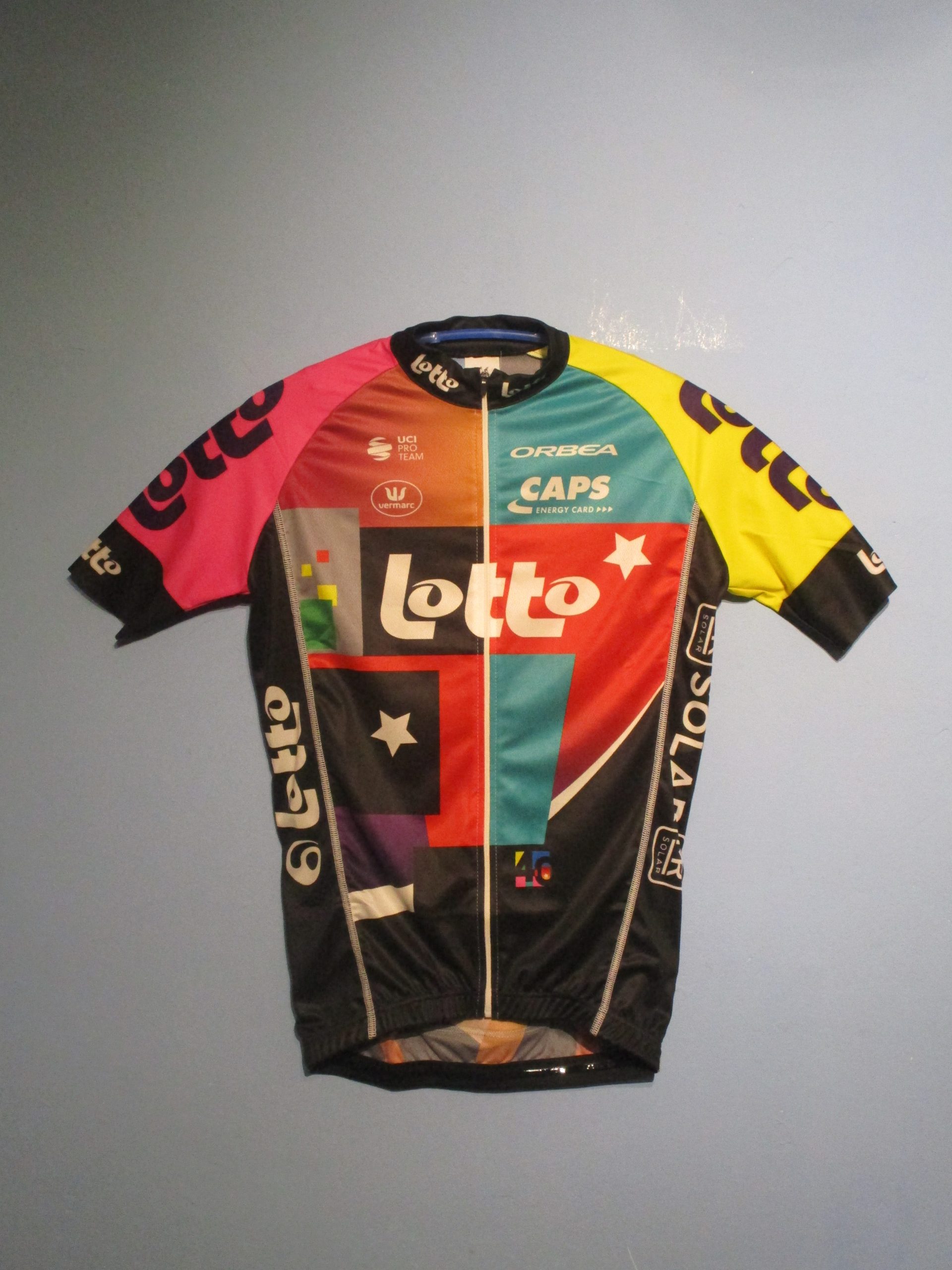 Maillot Cyclisme Vintage Vermarc - Lotto UCI Skoda, Taille XL, Multicolore